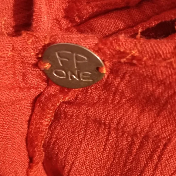 FREE PEOPLE - ONE - One Size Deep Orange Maxi Length Dress - Picture 4 of 6